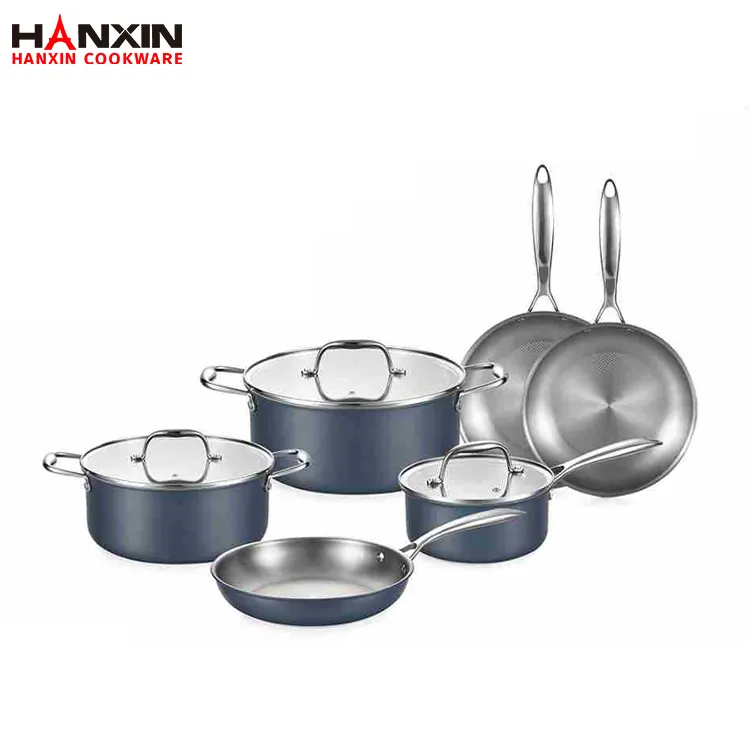 ชุดเครื่องครัว Non-Stick คอมโพสิตสแตนเลสอลูมิเนียม-304